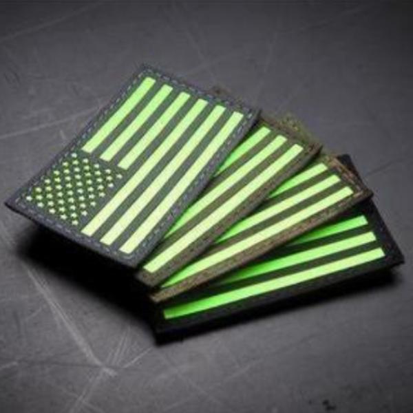 OPT-Spartan Village Laser-Cut US Flag Patch - Large IR Version (R)